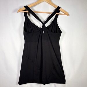 Lululemon Tank Top Womens 8 No Size Tag Athleisure Built In Bra Sport Gym Casual